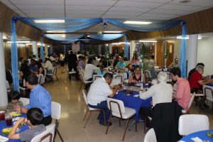 The congregation enjoy lunch which was part of the celebration of the 25th Anniversary of Pastor Flores pastorate at First Mexican Baptist Church that took place on June 14, 2015. 