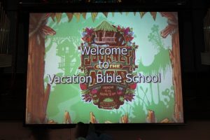 The logo for Vacation Bible School July 2015.